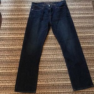 American Eagle slim straight fit dark wash jeans